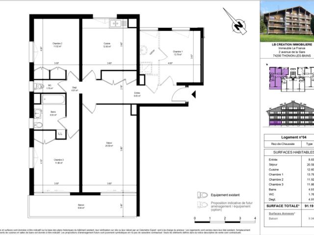 Appartement vente à Thonon-les-Bains, La Baume