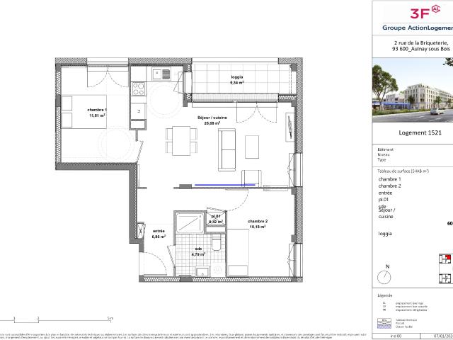 Appartement location à Mairie - Vieux-Pays, Aulnay-sous-Bois