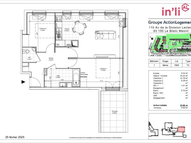 Appartement location à Le Blanc-Mesnil, Seine-Saint-Denis