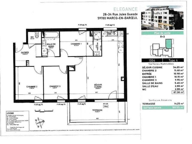 Appartement vente à Lille, Marcq-en-Barœul