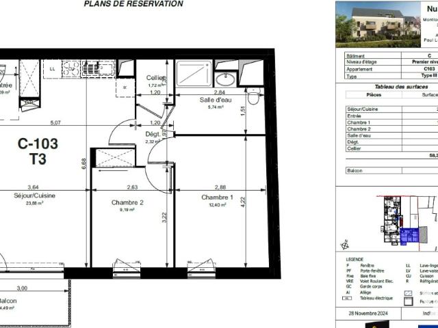 Appartement vente à Tours, Montlouis