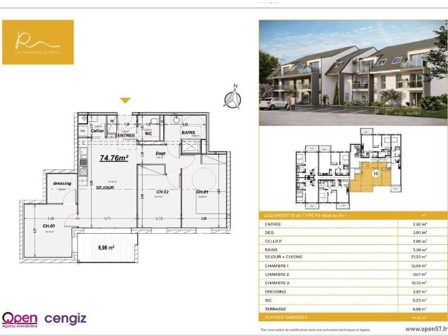 Appartement vente à Thionville, Rettel