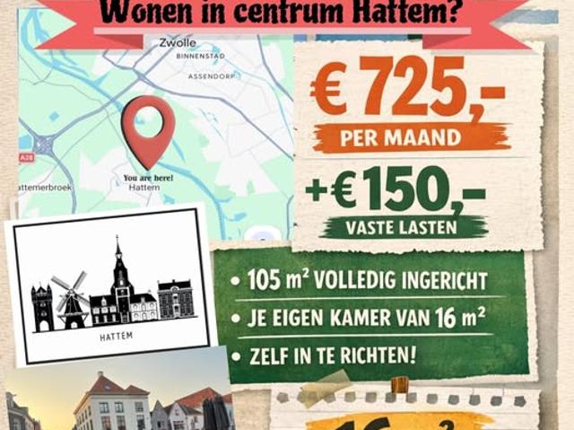 Appartement te huur in Hattem, Gelderland