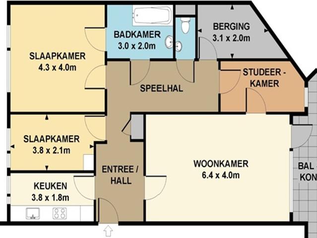 Appartement te huur in Arnhem