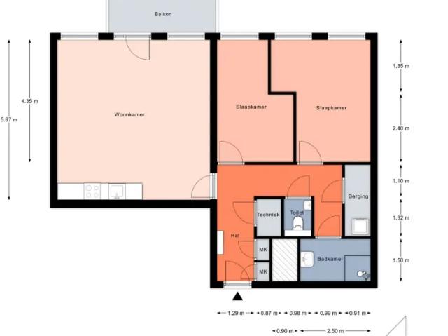 Appartement te huur in Centrum, Almere-haven