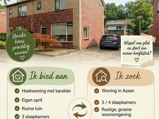 Appartement te huur in Beilen, Midden-Drenthe
