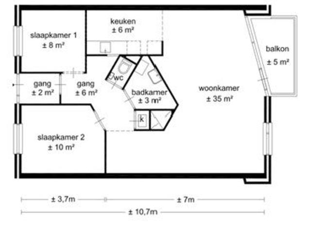 Appartement te huur in Woensel-Zuid, Noord Brabant