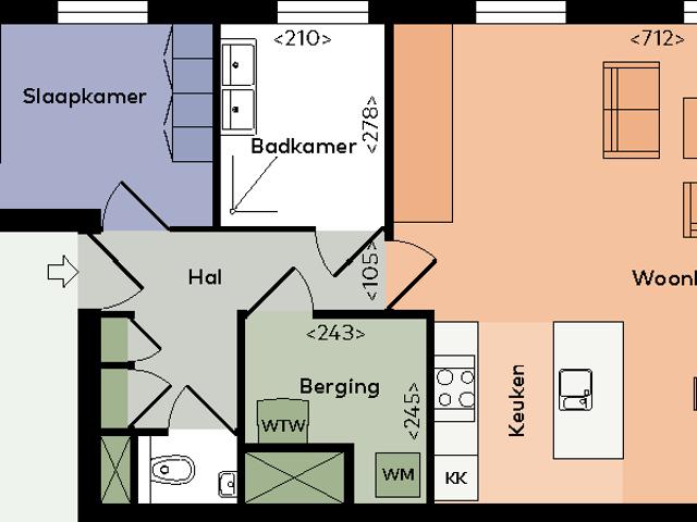 Appartement te huur in Centrum, Rotterdam