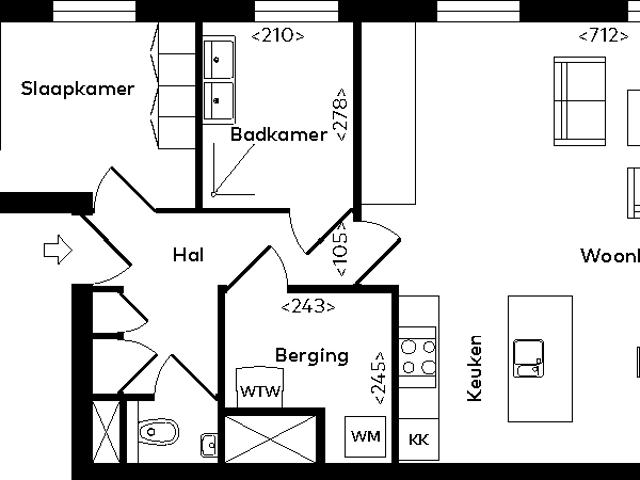 Appartement te huur in Centrum, Rotterdam
