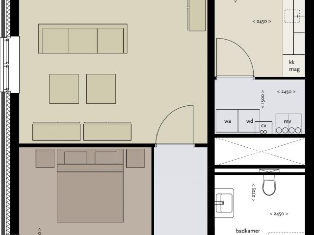 Appartement te huur in Noordhoek, Noord Brabant