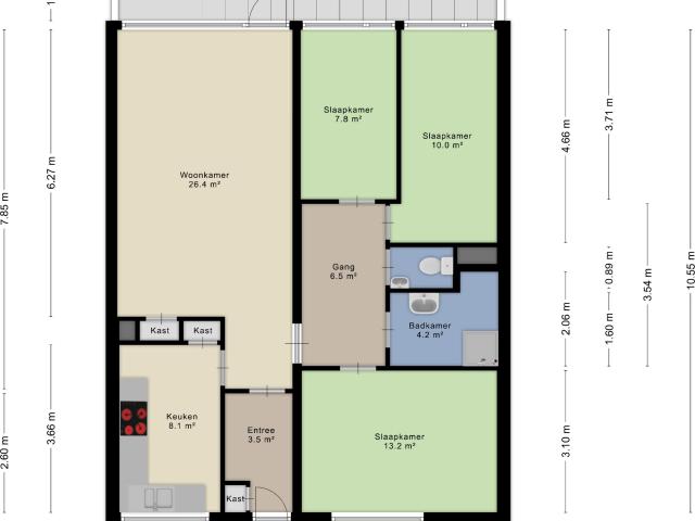 Appartement te huur in Krommenie, Noord Holland