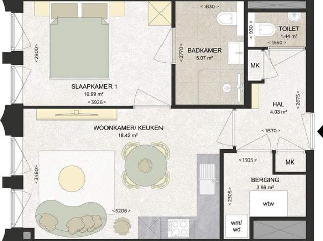 Appartement te huur in Schalkwijk, Haarlem