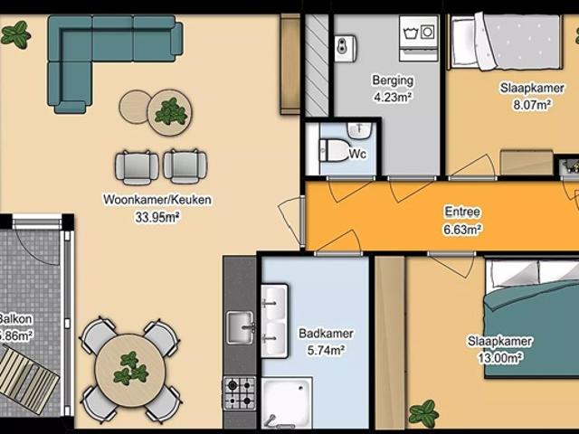Appartement te huur in Koningsoord, Berkel-Enschot