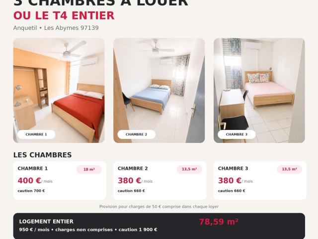 Appartement location à Le Raizet, Les Abymes