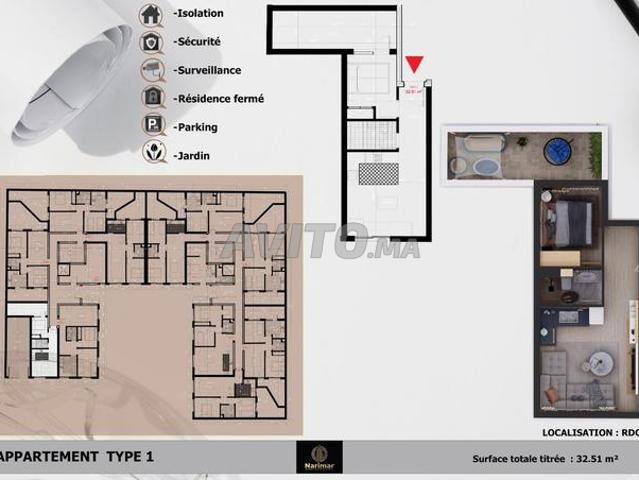 Appartement vente à Martil, Tanger-Tétouan