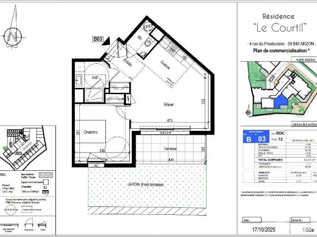 Appartement vente à Lotissement de la Petite Garenne, Arzon