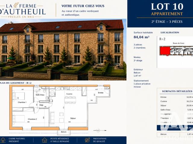 Appartement vente à Autheuil, Presles-en-Brie