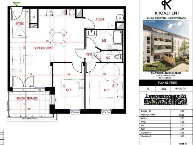 Appartement location à Boistallec, Muzillac