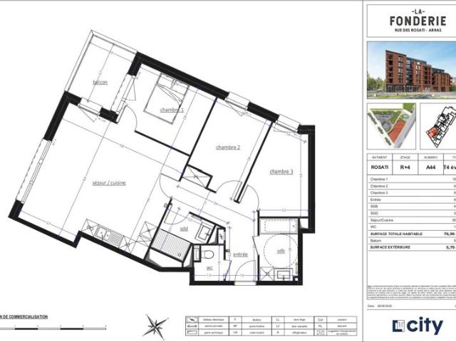 Appartement vente à Arras, Dainville