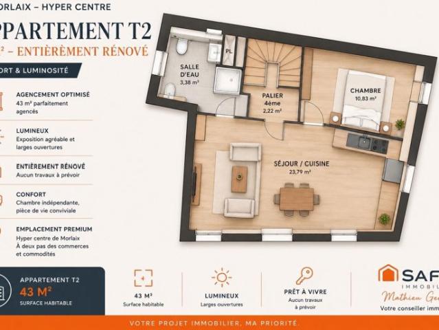 Appartement vente à Morlaix, Bretagne