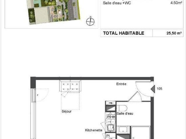 Studio location à Lissandre, Lormont