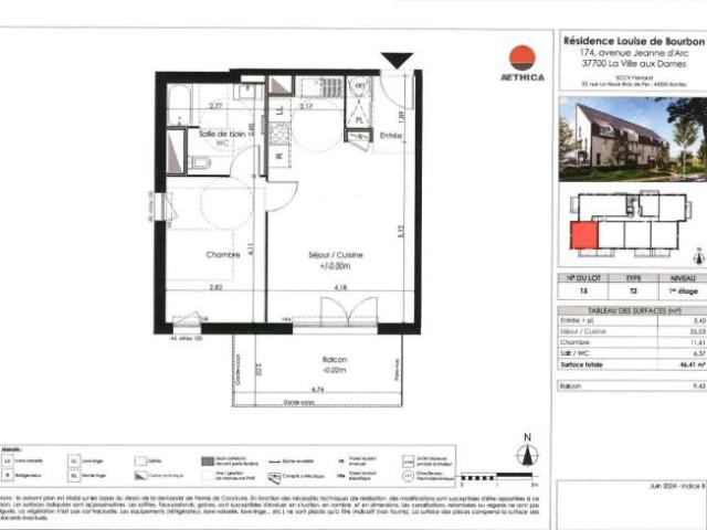 Appartement location à Tours, La Ville-aux-dames