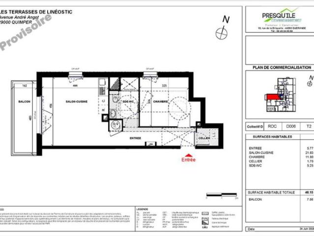 Appartement vente à Quimper, Bretagne