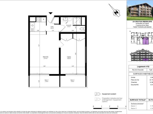 Appartement vente à Thonon-les-Bains, La Baume