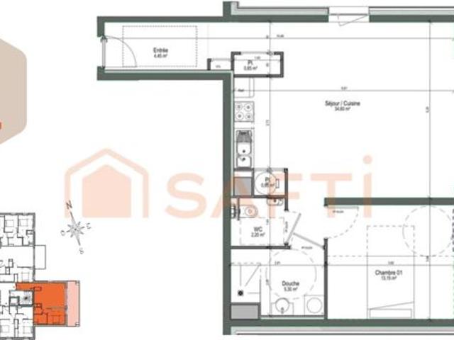 Appartement vente à Arras, Dainville