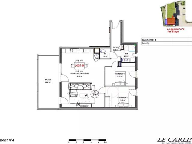 Appartement vente à La Tour-du-Pin, Morestel