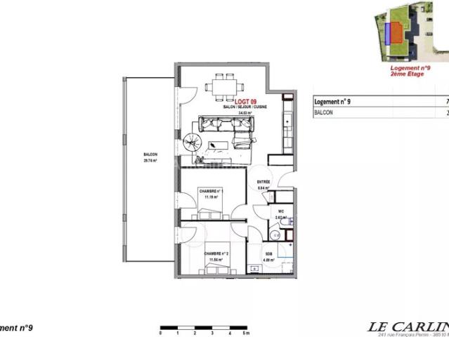 Appartement vente à La Tour-du-Pin, Morestel