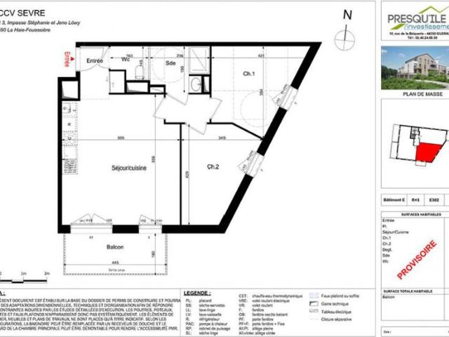 Appartement vente à Nantes, La Haie-fouassière