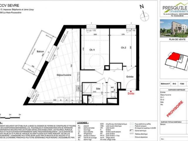 Appartement vente à Nantes, La Haie-fouassière