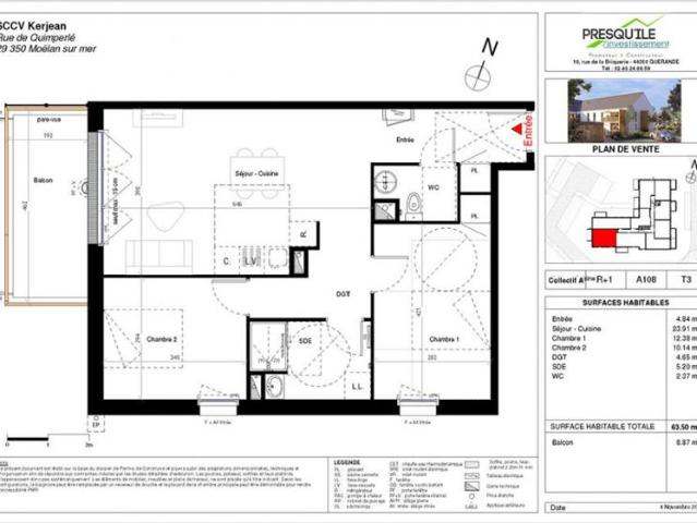 Appartement vente à Quimper, Bretagne