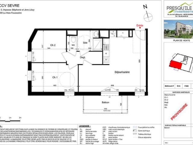 Appartement vente à Nantes, La Haie-fouassière