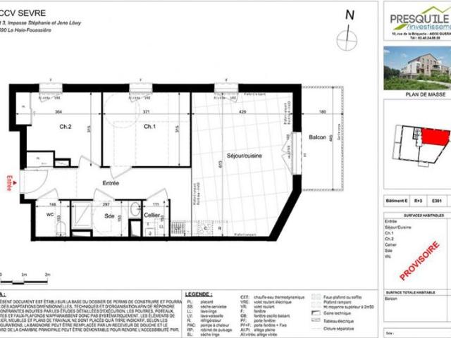 Appartement vente à Nantes, La Haie-fouassière