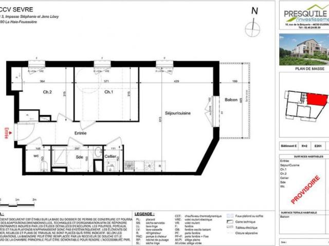 Appartement vente à Nantes, La Haie-fouassière