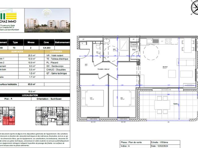 Appartement vente à Roanne, Perreux