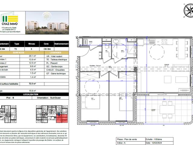 Appartement vente à Roanne, Perreux