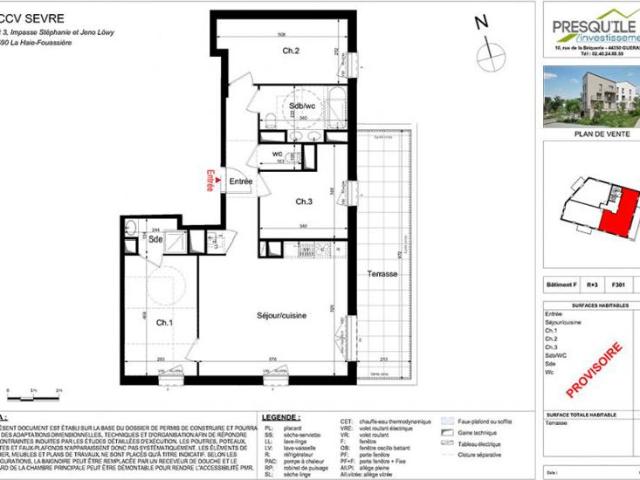 Appartement vente à Nantes, La Haie-fouassière
