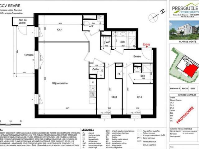 Appartement vente à Nantes, La Haie-fouassière