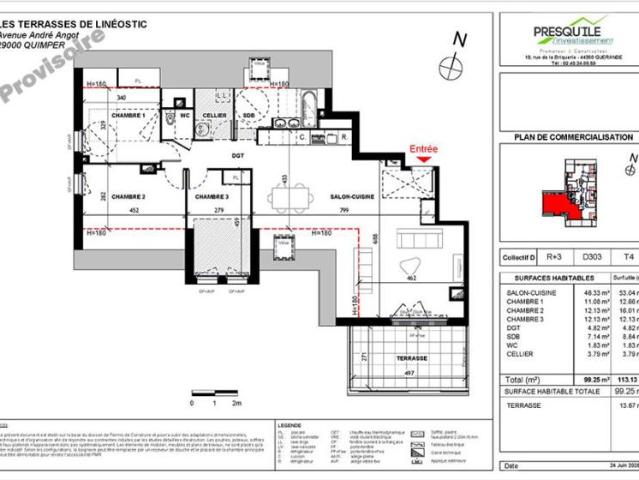 Appartement vente à Quimper, Bretagne
