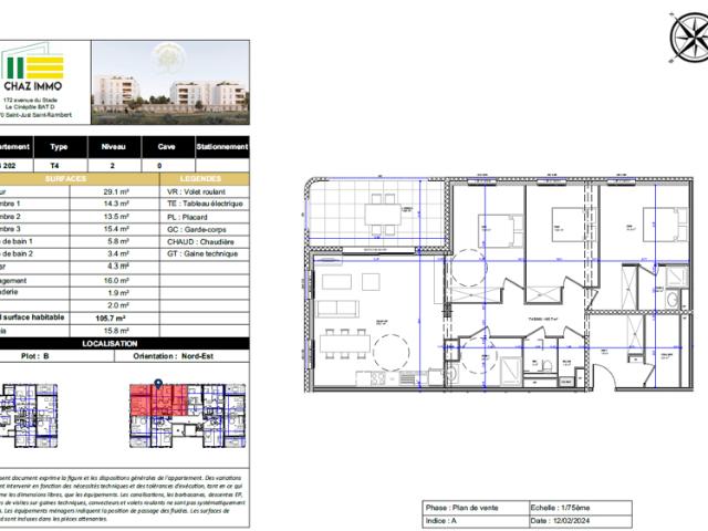 Appartement vente à Roanne, Perreux