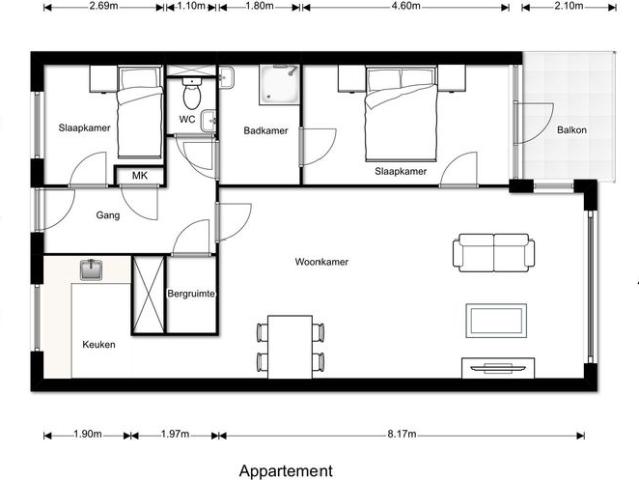 Appartement te huur in Beverwijk, Noord Holland
