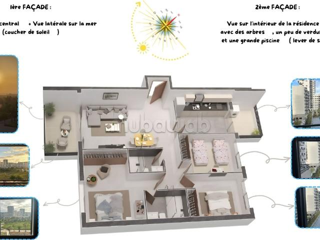 Appartement location à Gharb-Chrarda-Beni Hssen