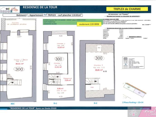 Appartement vente à Besançon, Byans-sur-doubs