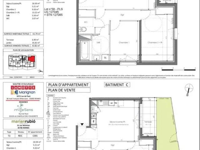 Appartement location à La Viennais, La Chapelle-des-Fougeretz