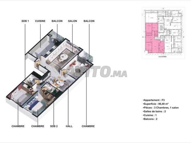 Appartement vente à Témara