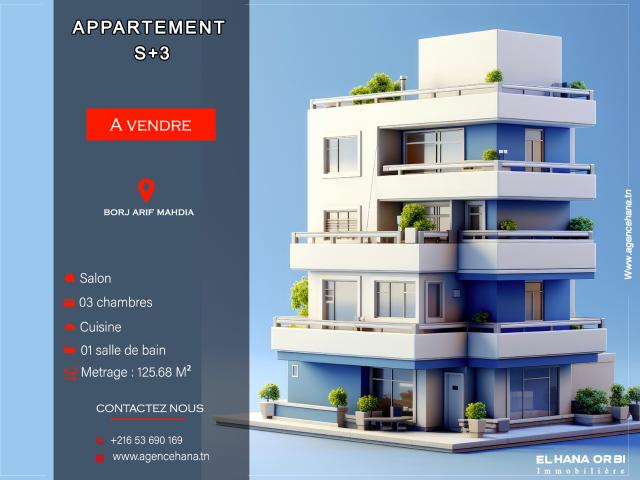 Appartement vente à Mahdia, Beja Nord