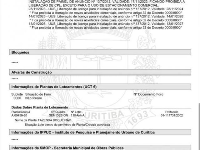 Terreno venda em Região Geográfica Imediata de Curitiba, Região Metropolitana de Curitiba